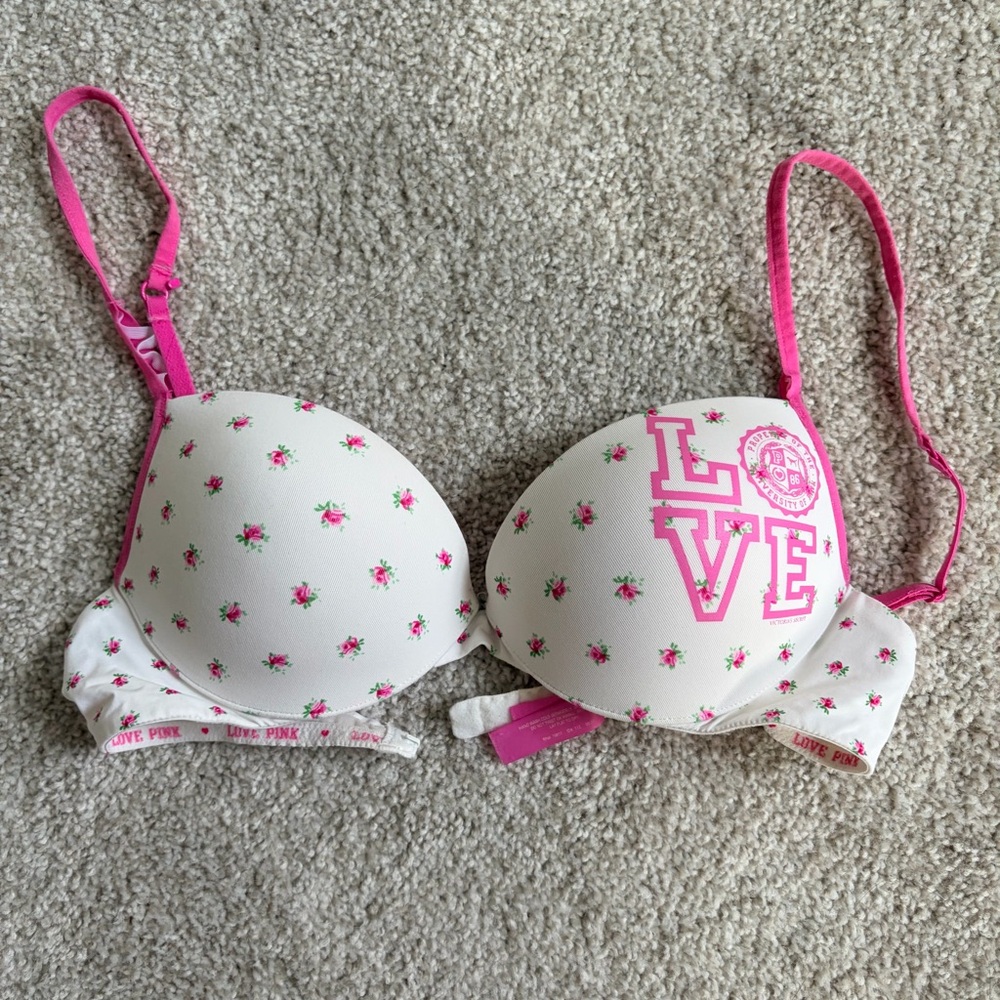 *RARE / HTF * Y2K VS PINK Push Up Bra